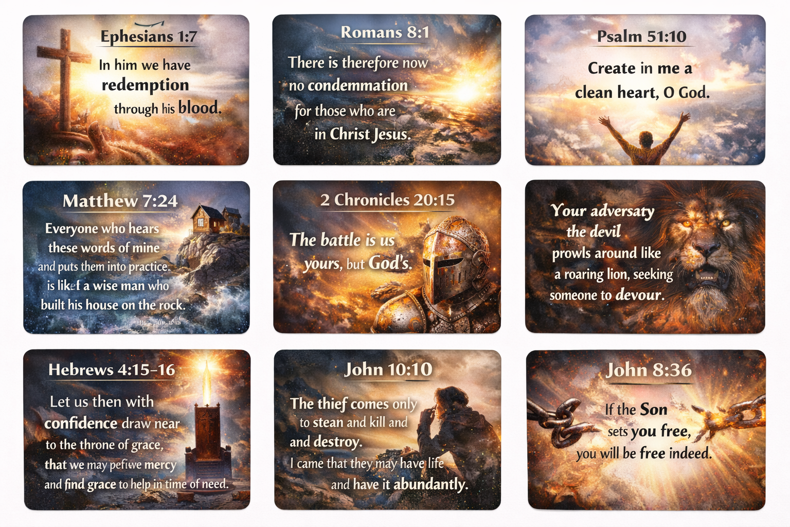 Scripture memory cards set 1