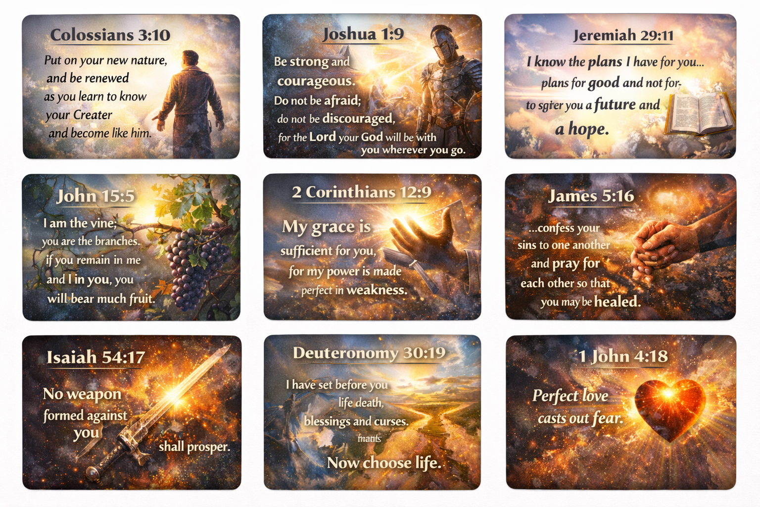 Scripture memory cards set 7
